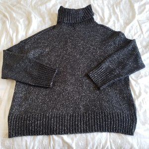 H&M Women's Oversized Gray Turtleneck Sweater